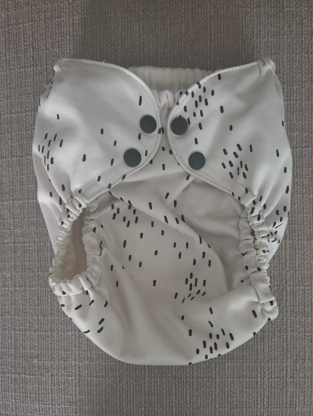 Neutral Dot Print Reusable Kids Cloth Diaper - White
